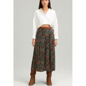 Sag Harbor Flowy Vintage Grandmacore Paisley Skirt Size 12 Rayon